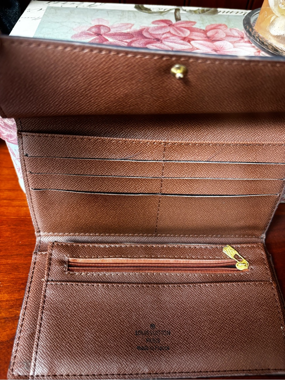 VTG Louis Vuitton Brown Monogram Canvas Small Wallet - Picture 10 of 11